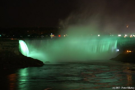 Horseshoe Fall at night